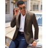 imageCOOFANDY Mens Casual Blazer Slim Fit Lightweight Sport Coat One Button Suit JacketDark Brown