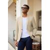 imageCOOFANDY Mens Casual Blazer Slim Fit Lightweight Sport Coat One Button Suit JacketLight Beige