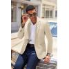 imageCOOFANDY Mens Casual Blazer Slim Fit Lightweight Sport Coat One Button Suit JacketLight Beige