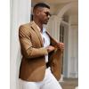 imageCOOFANDY Mens Casual Blazer Slim Fit Sport Coats One Button Stylish Business Suit JacketBrown