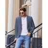 imageCOOFANDY Mens Casual Blazer Slim Fit Sport Coats One Button Stylish Business Suit JacketDusty Blue