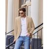 imageCOOFANDY Mens Casual Blazer Slim Fit Sport Coats One Button Stylish Business Suit JacketKhaki