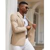 imageCOOFANDY Mens Casual Blazer Slim Fit Sport Coats One Button Stylish Business Suit JacketKhaki