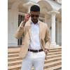 imageCOOFANDY Mens Casual Blazer Slim Fit Sport Coats One Button Stylish Business Suit JacketKhaki