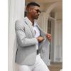 imageCOOFANDY Mens Casual Blazer Slim Fit Sport Coats One Button Stylish Business Suit JacketLight Grey