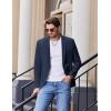 imageCOOFANDY Mens Casual Blazer Slim Fit Sport Coats One Button Stylish Business Suit JacketNavy Blue