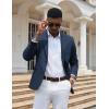 imageCOOFANDY Mens Casual Blazer Slim Fit Sport Coats One Button Stylish Business Suit JacketNavy Blue