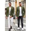 imageCOOFANDY Mens Casual Blazer Slim Fit Suit Jacket Lightweight Knit Sport Coat Two Button Blazer JacketArmy Green
