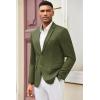 imageCOOFANDY Mens Casual Blazer Slim Fit Suit Jacket Lightweight Knit Sport Coat Two Button Blazer JacketArmy Green