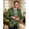 imageCOOFANDY Mens Casual Blazer Slim Fit Suit Jacket Lightweight Knit Sport Coat Two Button Blazer JacketArmy Green
