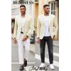 imageCOOFANDY Mens Casual Blazer Slim Fit Suit Jacket Lightweight Knit Sport Coat Two Button Blazer JacketBeige