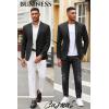 imageCOOFANDY Mens Casual Blazer Slim Fit Suit Jacket Lightweight Knit Sport Coat Two Button Blazer JacketBlack