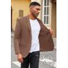 imageCOOFANDY Mens Casual Blazer Slim Fit Suit Jacket Lightweight Knit Sport Coat Two Button Blazer JacketBrown