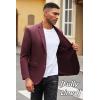 imageCOOFANDY Mens Casual Blazer Slim Fit Suit Jacket Lightweight Knit Sport Coat Two Button Blazer JacketBurgundy