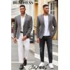 imageCOOFANDY Mens Casual Blazer Slim Fit Suit Jacket Lightweight Knit Sport Coat Two Button Blazer JacketDark Grey