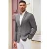 imageCOOFANDY Mens Casual Blazer Slim Fit Suit Jacket Lightweight Knit Sport Coat Two Button Blazer JacketDark Grey