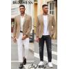 imageCOOFANDY Mens Casual Blazer Slim Fit Suit Jacket Lightweight Knit Sport Coat Two Button Blazer JacketKhaki