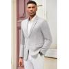 imageCOOFANDY Mens Casual Blazer Slim Fit Suit Jacket Lightweight Knit Sport Coat Two Button Blazer JacketLight Grey