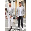 imageCOOFANDY Mens Casual Blazer Slim Fit Suit Jacket Lightweight Knit Sport Coat Two Button Blazer JacketLight Grey