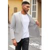 imageCOOFANDY Mens Casual Blazer Slim Fit Suit Jacket Lightweight Knit Sport Coat Two Button Blazer JacketLight Grey