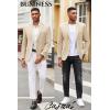 imageCOOFANDY Mens Casual Blazer Slim Fit Suit Jacket Lightweight Knit Sport Coat Two Button Blazer JacketLight Khaki