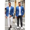 imageCOOFANDY Mens Casual Blazer Slim Fit Suit Jacket Lightweight Knit Sport Coat Two Button Blazer JacketRoyal Blue