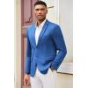 imageCOOFANDY Mens Casual Blazer Slim Fit Suit Jacket Lightweight Knit Sport Coat Two Button Blazer JacketRoyal Blue