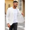 imageCOOFANDY Mens Casual Blazer Slim Fit Suit Jacket Lightweight Knit Sport Coat Two Button Blazer JacketWhite
