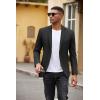imageCOOFANDY Mens Casual Blazer Slim Fit Suit Jackets Two Button Lightweight Knit Sport CoatBlack