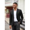 imageCOOFANDY Mens Casual Blazer Slim Fit Suit Jackets Two Button Lightweight Knit Sport CoatBlack