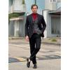 imageCOOFANDY Mens Casual Blazer Slim Fit Suit Jackets Two Button Lightweight Knit Sport CoatBlack