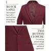 imageCOOFANDY Mens Casual Blazer Slim Fit Suit Jackets Two Button Lightweight Knit Sport CoatBurgundy