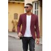 imageCOOFANDY Mens Casual Blazer Slim Fit Suit Jackets Two Button Lightweight Knit Sport CoatBurgundy