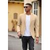 imageCOOFANDY Mens Casual Blazer Slim Fit Suit Jackets Two Button Lightweight Knit Sport CoatKhaki