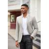 imageCOOFANDY Mens Casual Blazer Slim Fit Suit Jackets Two Button Lightweight Knit Sport CoatLight Grey
