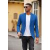 imageCOOFANDY Mens Casual Blazer Slim Fit Suit Jackets Two Button Lightweight Knit Sport CoatRoyal Blue
