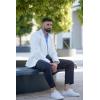 imageCOOFANDY Mens Casual Blazer Slim Fit Suit Jackets Two Button Lightweight Knit Sport CoatWhite