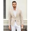 imageCOOFANDY Mens Casual Blazer Suit Jackets One Button Sport Coats Lightweight Business Sports JacketsLight Khaki