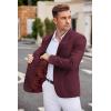 imageCOOFANDY Mens Casual Blazer Two Button Sport Coats Lightweight Printed Lining Suit JacketDark Red