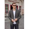 imageCOOFANDY Mens Casual Blazer Two Button Sport Coats Lightweight Printed Lining Suit JacketDeep Grey