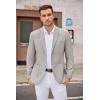 imageCOOFANDY Mens Casual Blazer Two Button Sport Coats Lightweight Printed Lining Suit JacketLight Grey