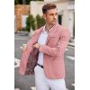 imageCOOFANDY Mens Casual Blazer Two Button Sport Coats Lightweight Printed Lining Suit JacketPink