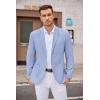 imageCOOFANDY Mens Casual Blazer Two Button Sport Coats Lightweight Printed Lining Suit JacketSky Blue