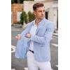 imageCOOFANDY Mens Casual Blazer Two Button Sport Coats Lightweight Printed Lining Suit JacketSky Blue