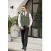 imageCOOFANDY Mens Casual Business Vests Lightweight Waistcoat Slim Fit Suit VestArmy Green