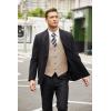 imageCOOFANDY Mens Casual Business Vests Lightweight Waistcoat Slim Fit Suit VestBeige
