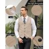 imageCOOFANDY Mens Casual Business Vests Lightweight Waistcoat Slim Fit Suit VestBeige