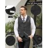 imageCOOFANDY Mens Casual Business Vests Lightweight Waistcoat Slim Fit Suit VestBlack