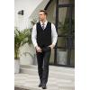 imageCOOFANDY Mens Casual Business Vests Lightweight Waistcoat Slim Fit Suit VestBlack B