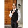 imageCOOFANDY Mens Casual Business Vests Lightweight Waistcoat Slim Fit Suit VestBlack B